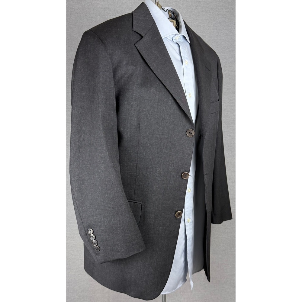 Brooks Brothers Mens Charcoal Gray 3 Button Blazer Sport Coat Size 40 Regular